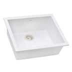Ruvati epiGranite — Tarja de Cocina de 23 x 17 pulg en Granito Compuesto — Blanco Ártico