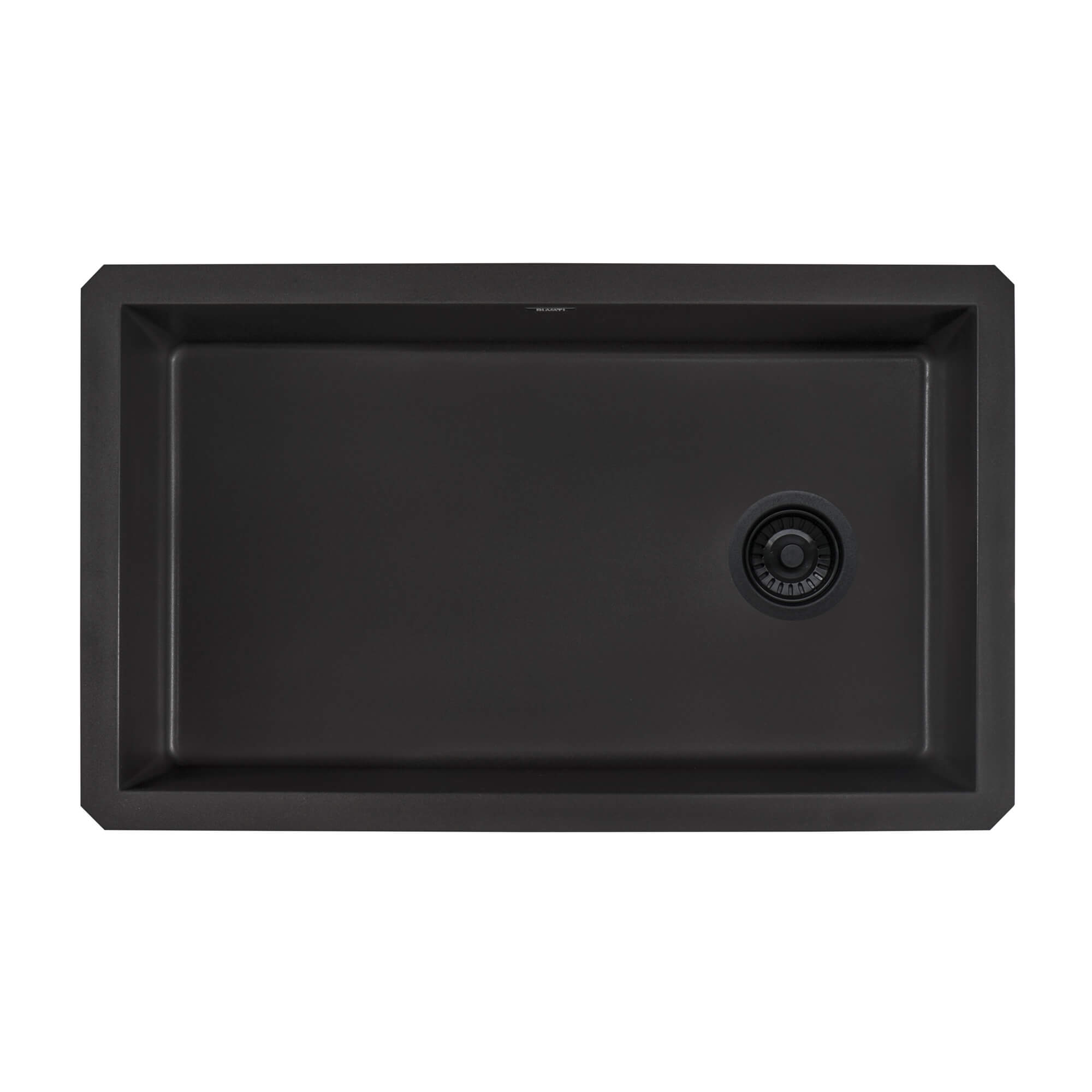 Ruvati epiGranite — Tarja de Cocina de 31 x 19 pulg en Granito Compuesto — Negro Medianoche