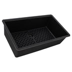 Ruvati epiGranite — Tarja de Cocina de 33 x 19 pulg en Granito Compuesto — Negro Medianoche