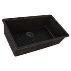 Ruvati epiGranite — Tarja de Cocina de 33 x 19 pulg en Granito Compuesto — Espresso — 2