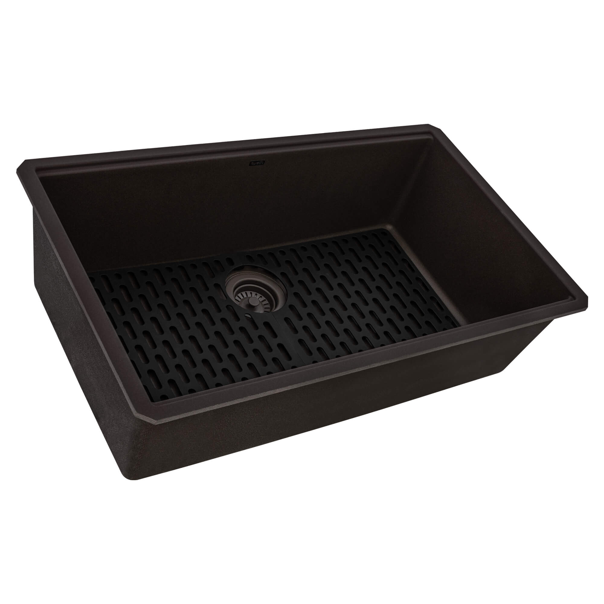 Ruvati epiGranite — Tarja de Cocina de 33 x 19 pulg en Granito Compuesto — Espresso — 2