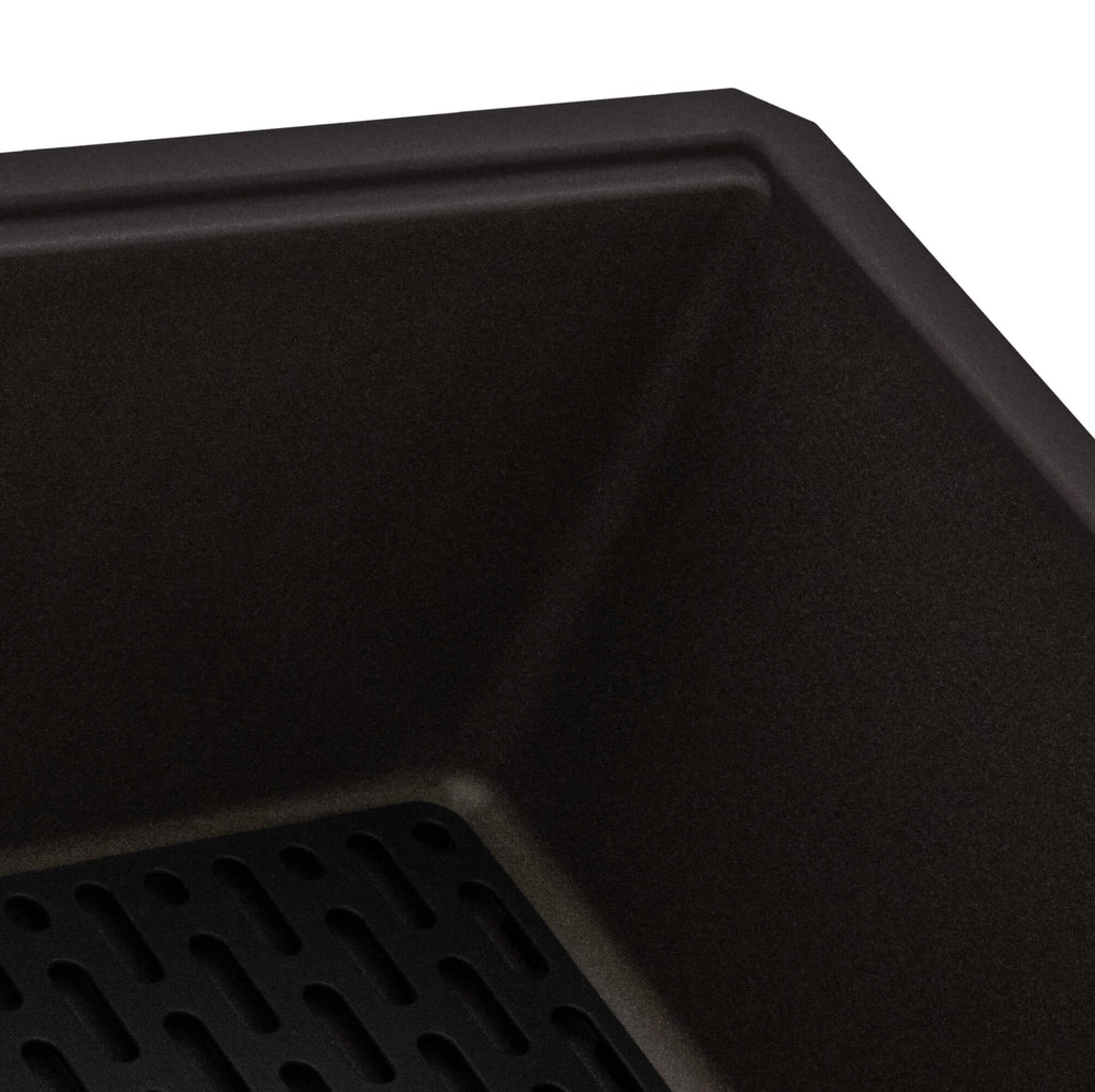 Ruvati epiGranite — Tarja de Cocina de 33 x 19 pulg en Granito Compuesto — Espresso — 1