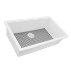 Ruvati epiGranite — Tarja de Cocina de 33 x 19 pulg en Granito Compuesto — Blanco Ártico
