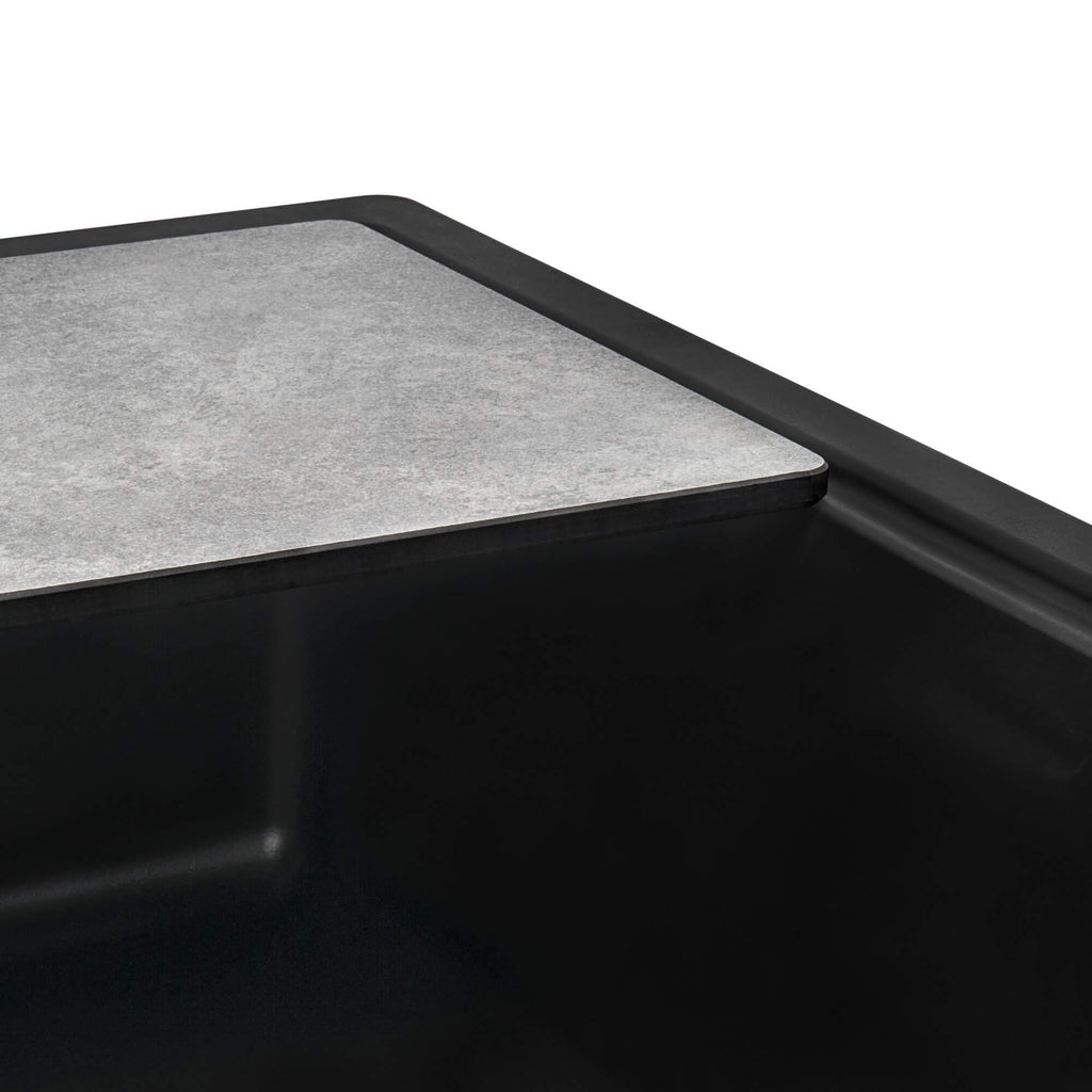 Ruvati epiStage — Tarja Workstation de Cocina en Granito Compuesto — Negro Mate — 4