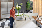 Ruvati epiStage — Tarja Workstation de Cocina en Granito Compuesto — Blanco Ártico — 3