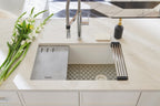 Ruvati epiStage — Tarja Workstation de Cocina en Granito Compuesto — Blanco Ártico — 4
