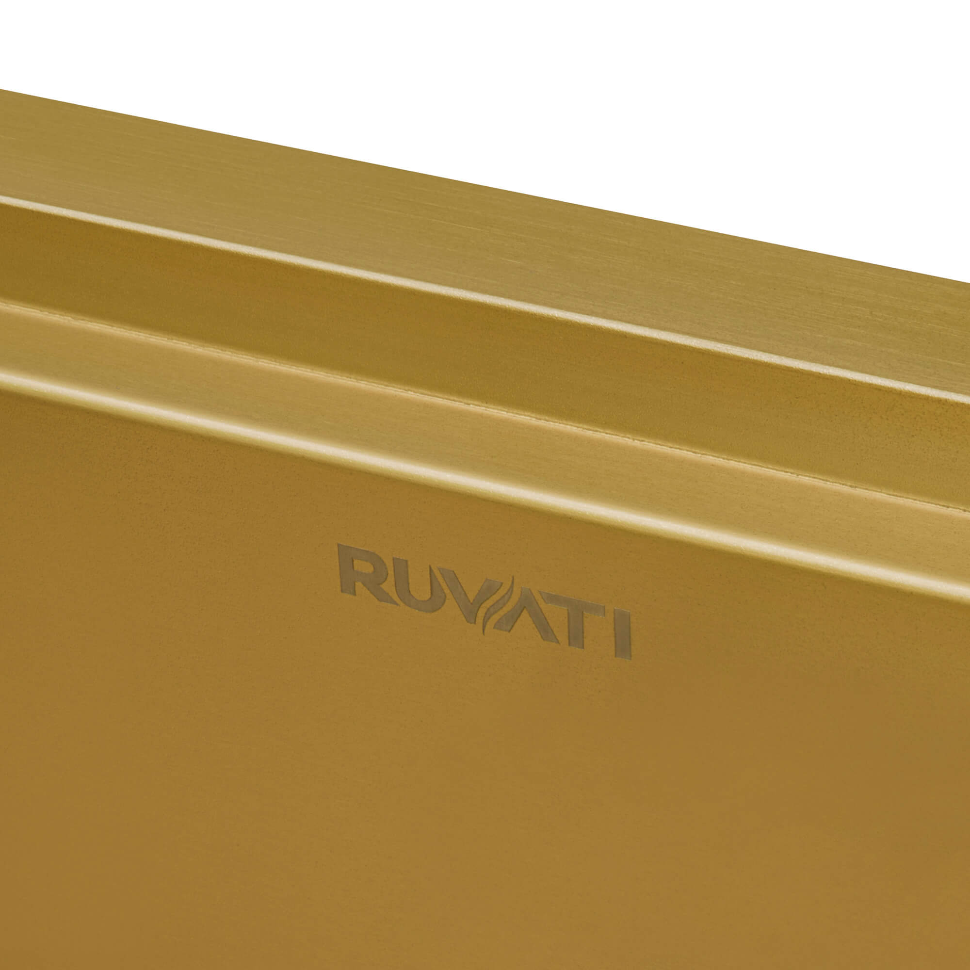 Ruvati Giana — Tarja Workstation de Cocina en Acero Inoxidable — Oro Mate — 4