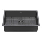 Ruvati Terraza — Tarja de Cocina en Acero Inoxidable — Negro Gunmetal — 1
