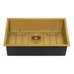 Ruvati Terraza — Tarja de Cocina en Acero Inoxidable — Oro Mate — 2