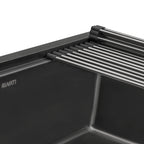 Ruvati Giana — Tarja Workstation de Cocina en Acero Inoxidable — Negro Gunmetal — 2