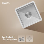 Ruvati Gravena — Tarja de Bar / Prep de 13 x 15 pulg en Acero Inoxidable — Acero Inoxidable — 2