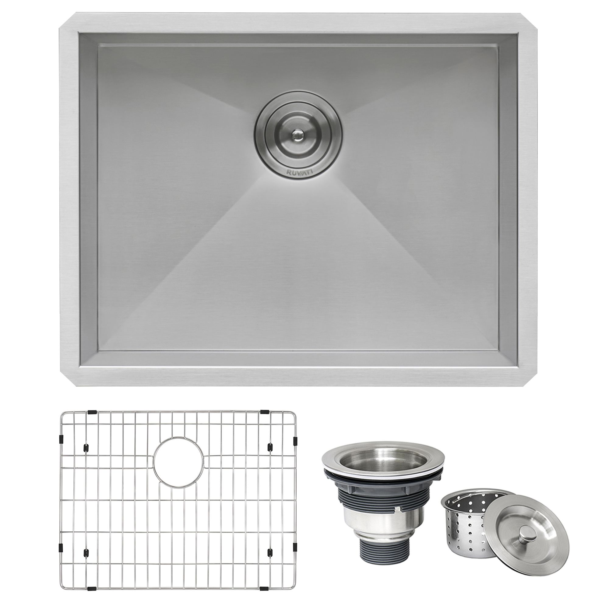 Ruvati Nesta — Tarja de Cocina en Acero Inoxidable — Acero Inoxidable