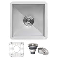 Ruvati Nesta — Tarja de Bar / Prep de 13 x 15 pulg en Acero Inoxidable — Acero Inoxidable