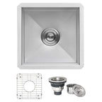 Ruvati Nesta — Tarja de Bar / Prep de 13 x 15 pulg en Acero Inoxidable — Acero Inoxidable