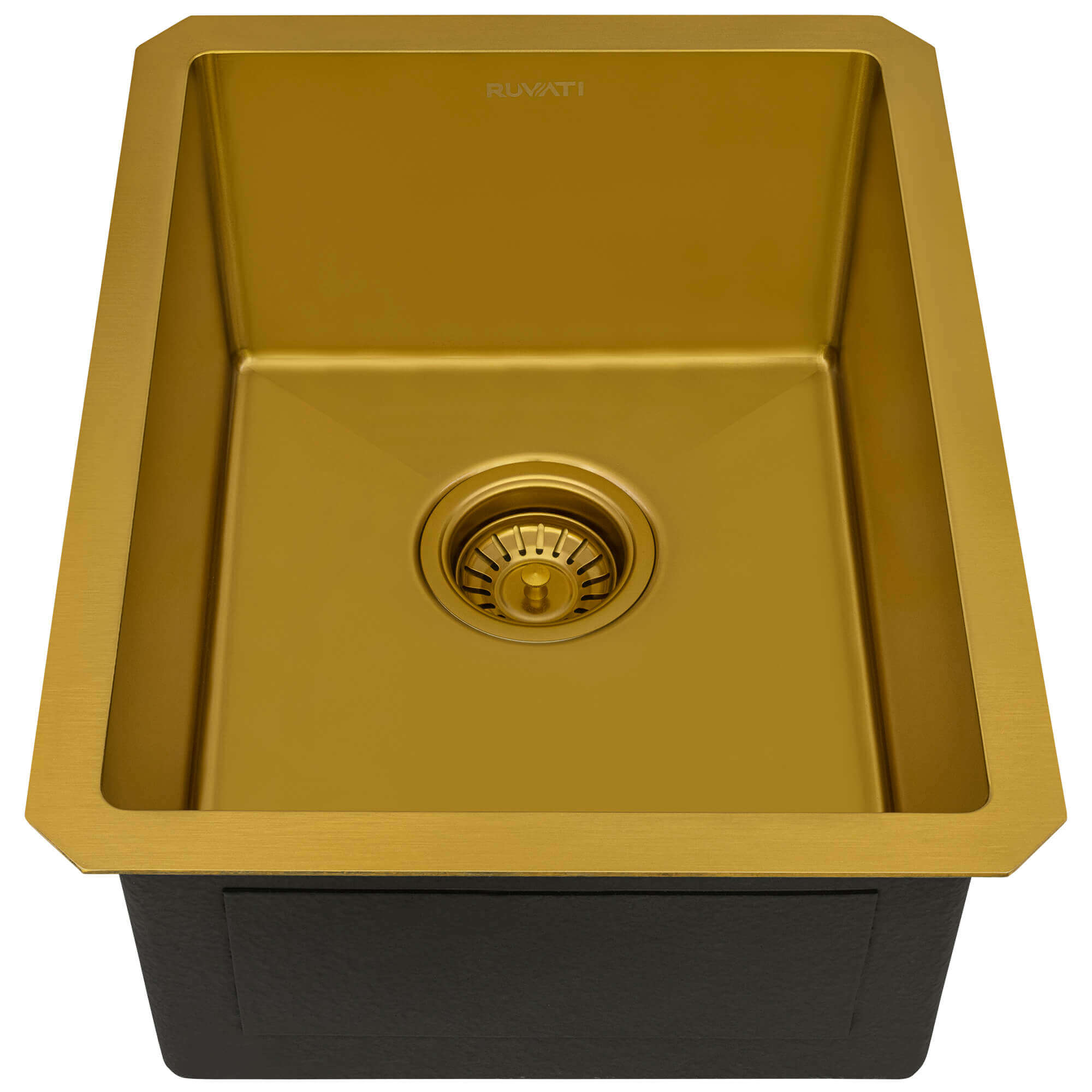Ruvati Terraza — Tarja de Bar / Prep en Acero Inoxidable — Oro Mate — 1
