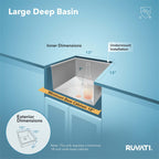 Ruvati Nesta — Tarja de Bar / Prep de 15 x 15 pulg en Acero Inoxidable — Acero Inoxidable — 3