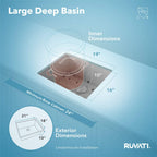Ruvati Gravena — Tarja de Bar / Prep en Acero Inoxidable — Acero Inoxidable — 3