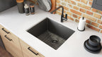 Ruvati Terraza — Tarja de Bar / Prep en Acero Inoxidable — Negro Gunmetal — 4