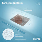 Ruvati Gravena — Tarja de Cocina en Acero Inoxidable — Acero Inoxidable — 4