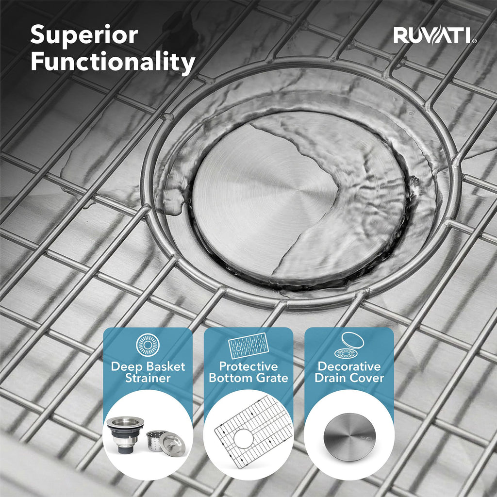 Ruvati Tribeca — Tarja de Cocina en Acero Inoxidable — Acero Inoxidable — 4