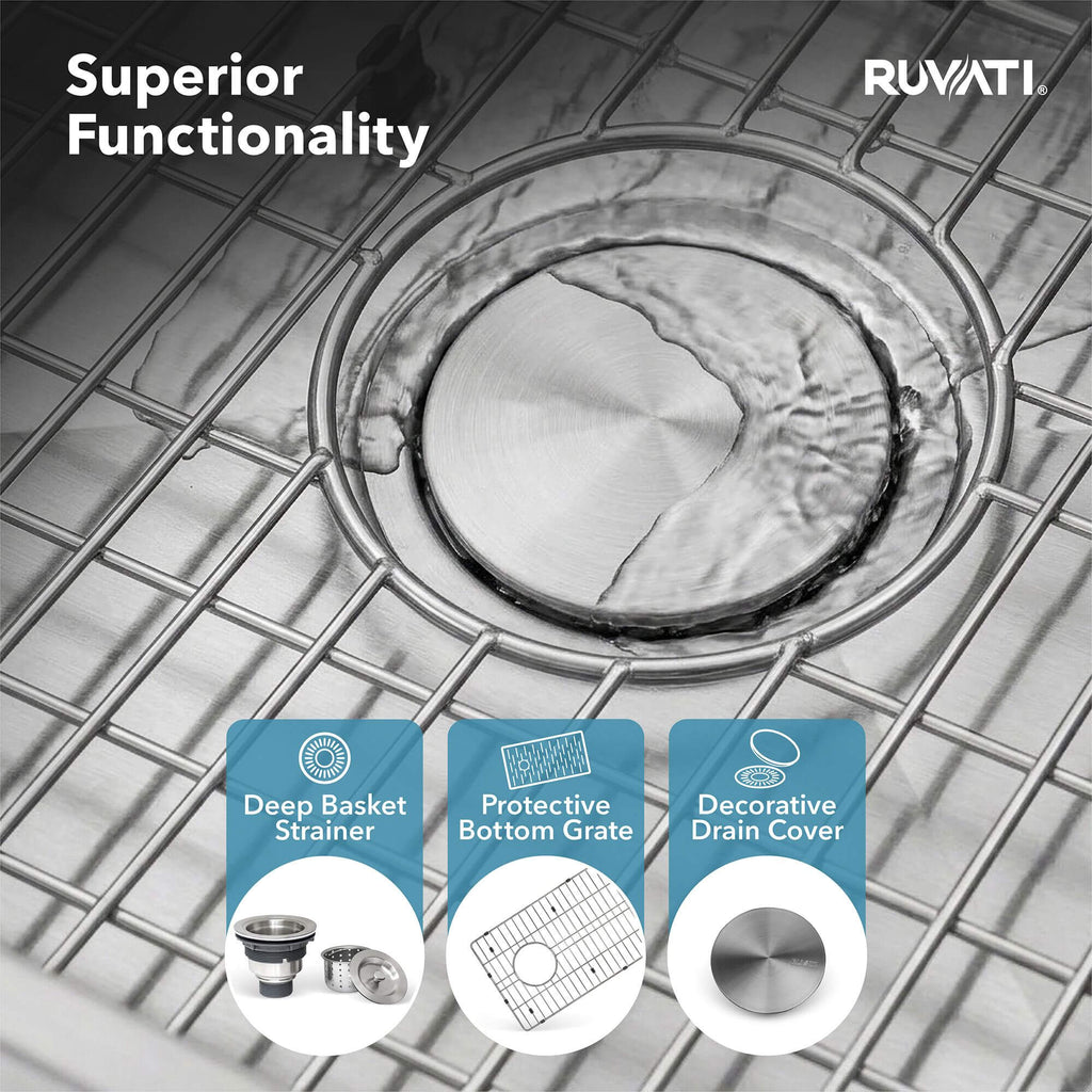 Ruvati Tribeca — Tarja de Cocina en Acero Inoxidable — Acero Inoxidable — 4