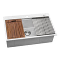 Ruvati Siena — Tarja Workstation de Cocina de 33 x 22 pulg en Acero Inoxidable — Acero Inoxidable