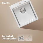 Ruvati Tirana Pro — Tarja de Bar / Prep de 18 x 20 pulg en Acero Inoxidable — Acero Inoxidable — 1