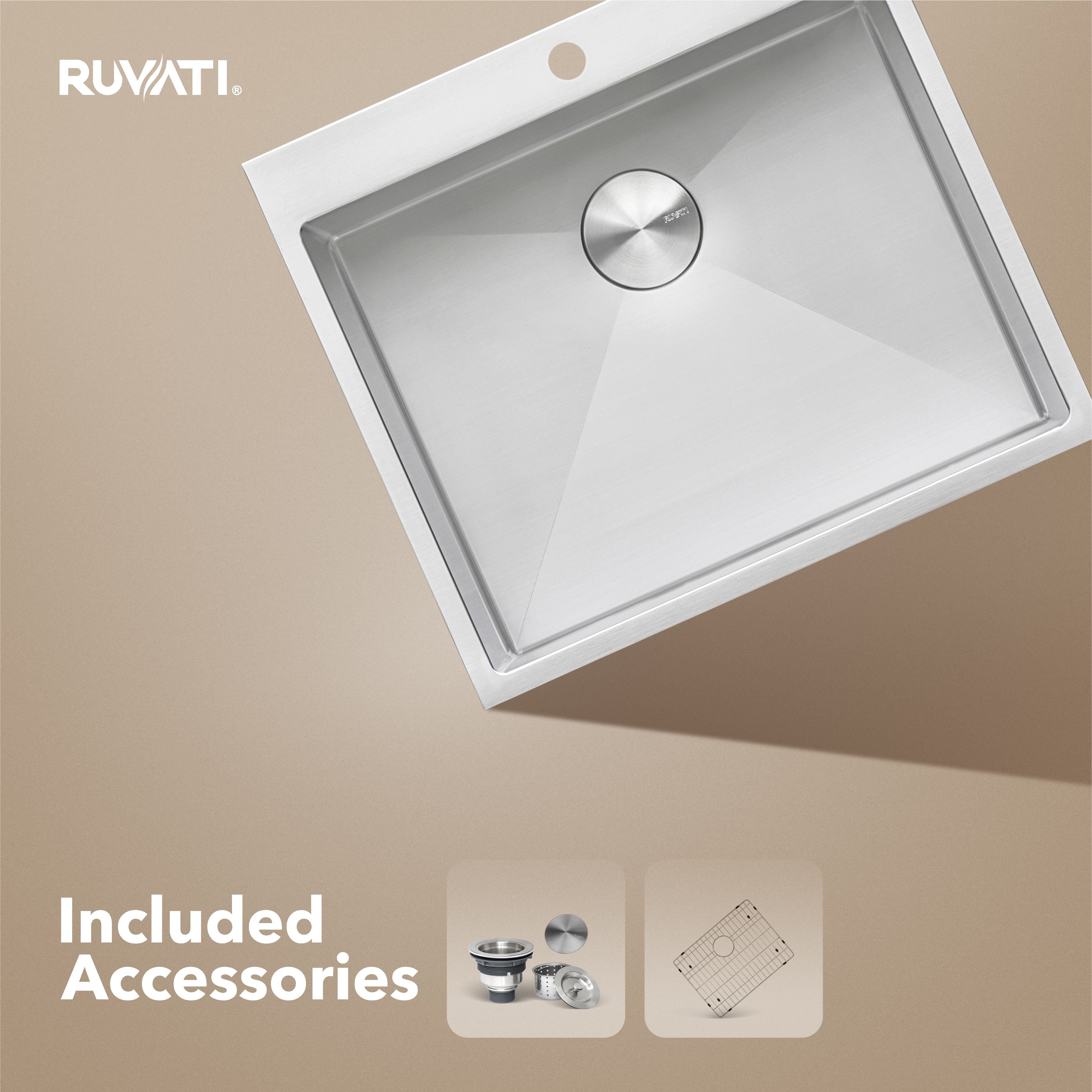 Ruvati Tirana Pro — Tarja de Cocina en Acero Inoxidable — Acero Inoxidable — 2