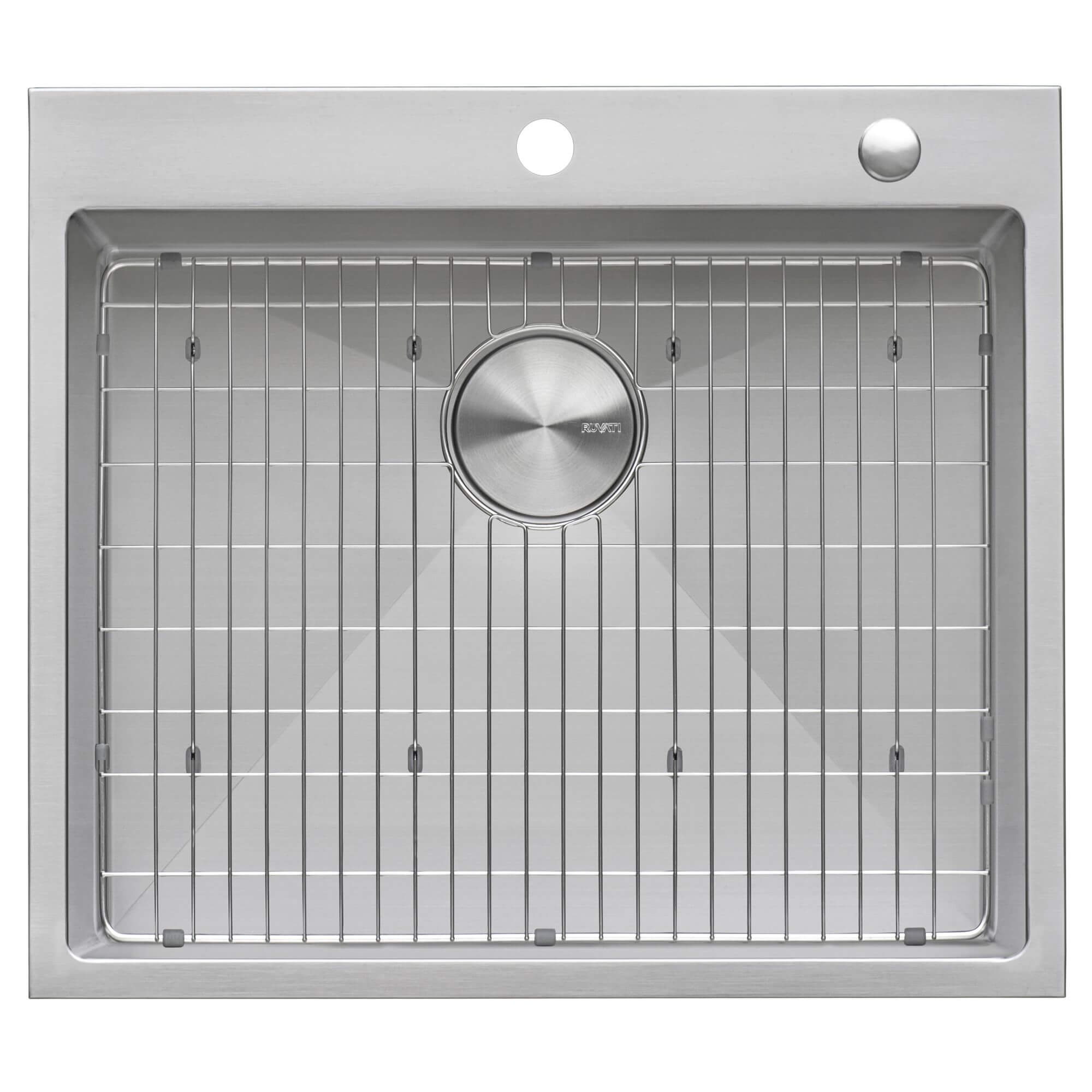 Ruvati Tirana Pro — Tarja de Cocina de 24 x 20 pulg en Acero Inoxidable — Acero Inoxidable