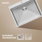 Ruvati Tirana Pro — Tarja de Cocina de 27 x 20 pulg en Acero Inoxidable — Acero Inoxidable — 1
