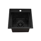 Ruvati Giana — Tarja de Bar / Prep en Acero Inoxidable — Negro Gunmetal — 3