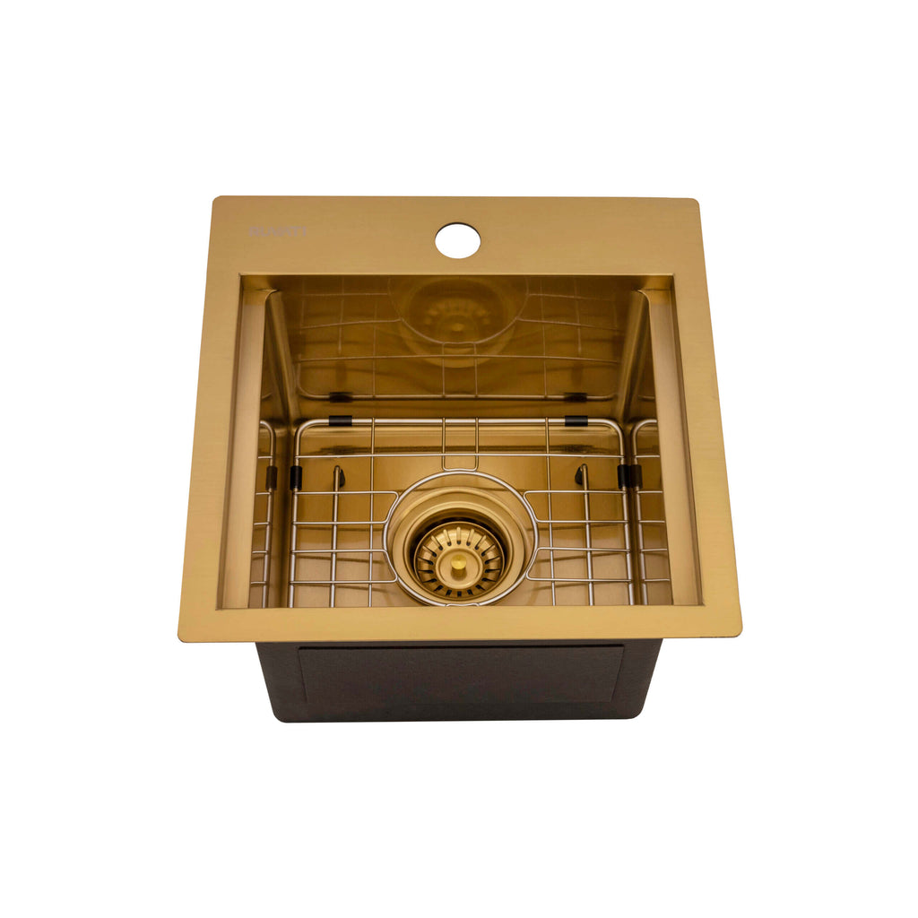 Ruvati Giana — Tarja de Bar / Prep en Acero Inoxidable — Oro Mate — 2