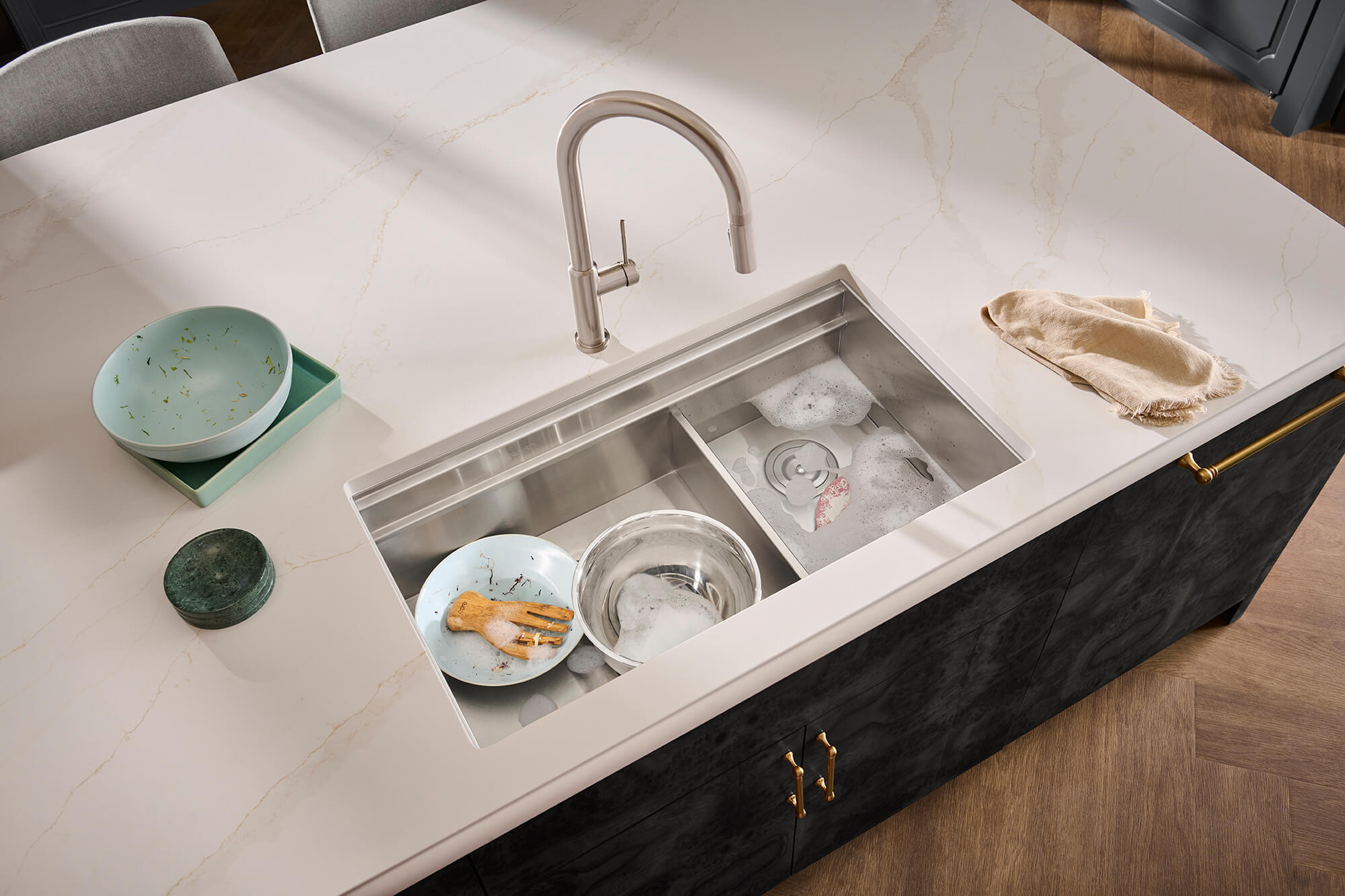 Ruvati Dual-Tier — Tarja Workstation de Cocina en Acero Inoxidable — Acero Inoxidable — 2