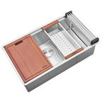 Ruvati Roma Pro — Tarja Workstation de Cocina en Acero Inoxidable — Acero Inoxidable