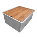 Ruvati Roma — Tarja Workstation de Cocina en Acero Inoxidable — Acero Inoxidable