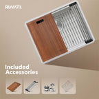 Ruvati Roma Pro — Tarja Workstation de Cocina en Acero Inoxidable — Acero Inoxidable — 1