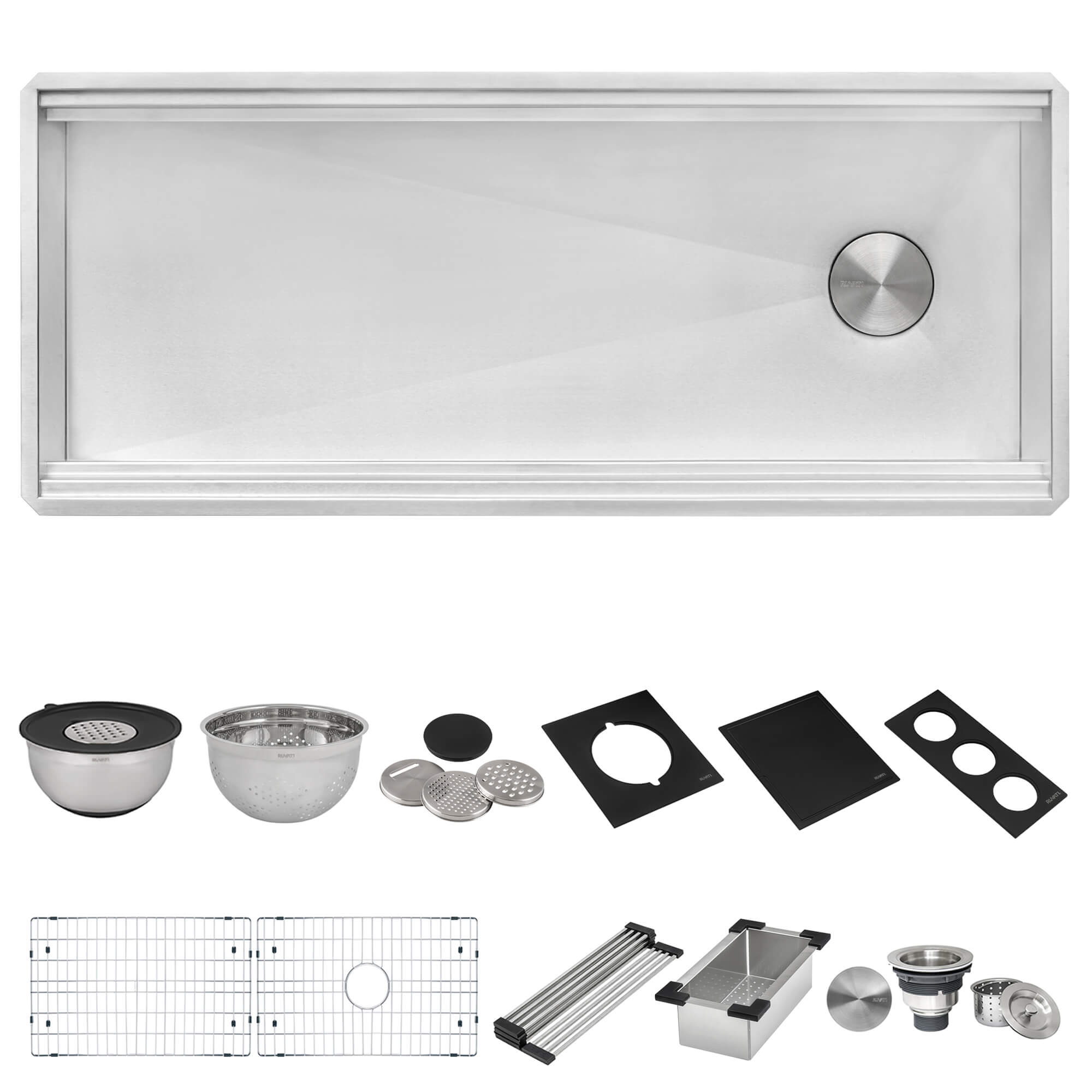 Ruvati Dual-Tier Nova — Tarja Workstation de Cocina en Acero Inoxidable — Acero Inoxidable — 1