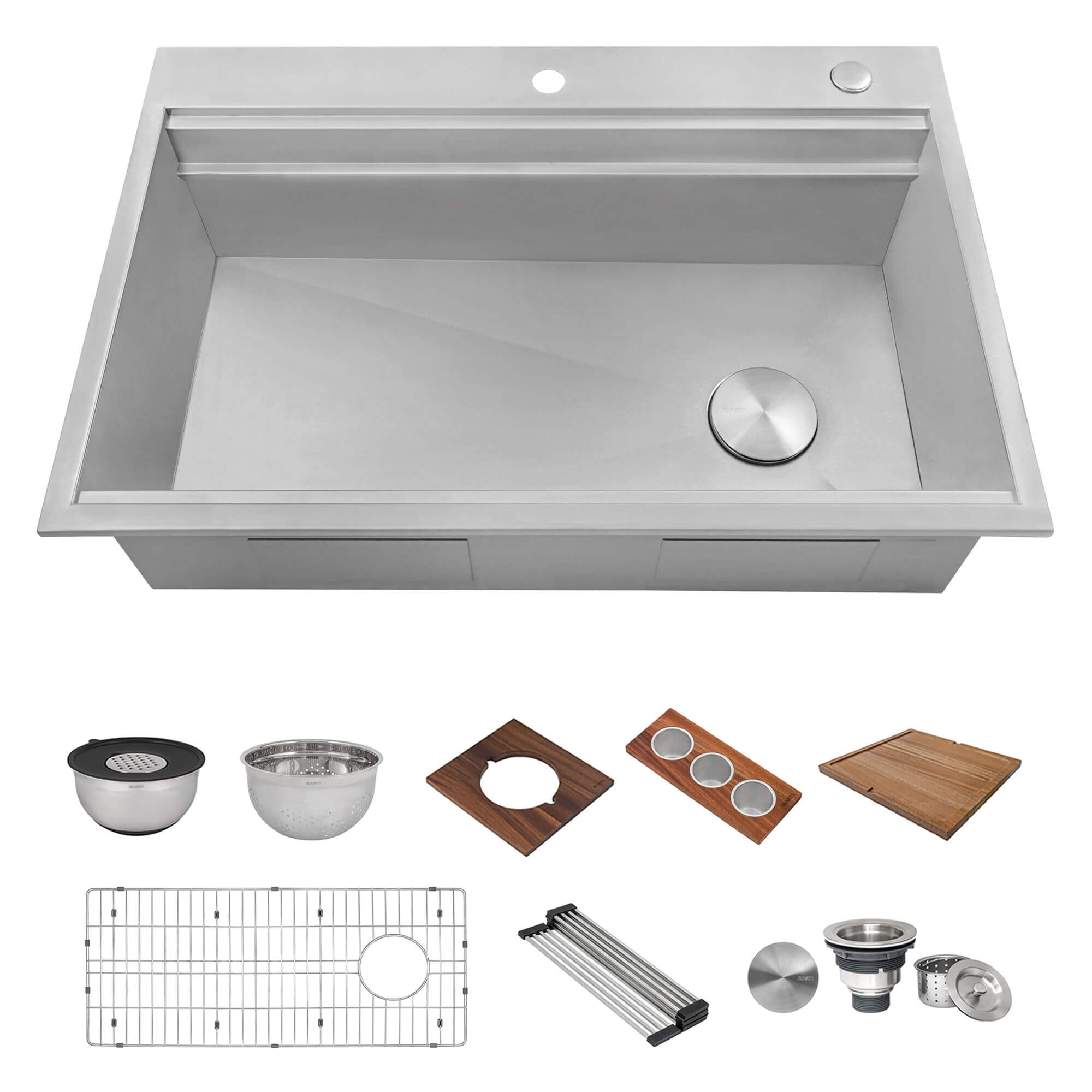 Ruvati Dual-Tier — Tarja Workstation de Cocina en Acero Inoxidable — Acero Inoxidable — 2