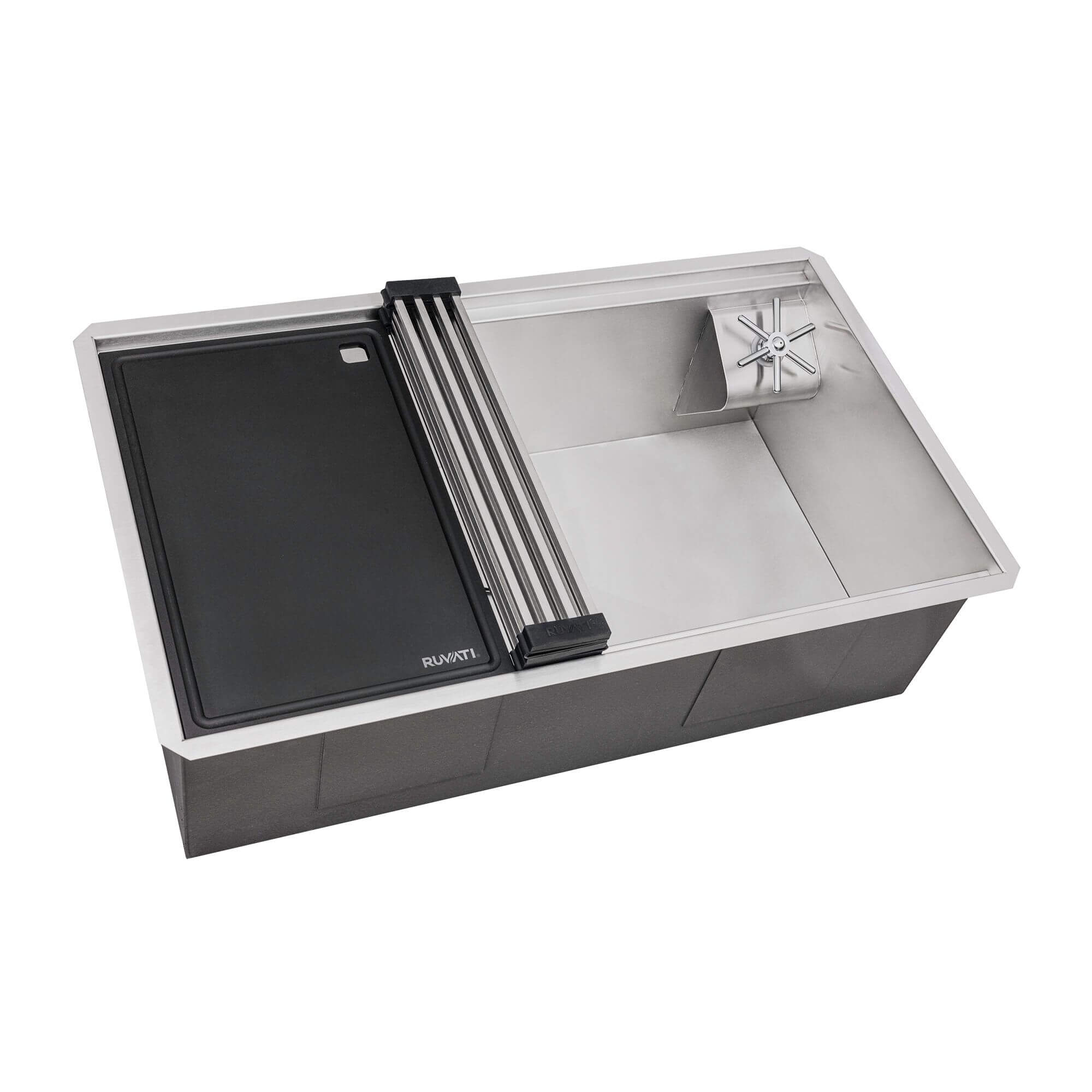 Ruvati Ibiza — Tarja Workstation de Cocina en Acero Inoxidable — Acero Inoxidable