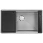 Ruvati Roma Hex — Tarja Workstation de Cocina en Acero Inoxidable — Acero Inoxidable
