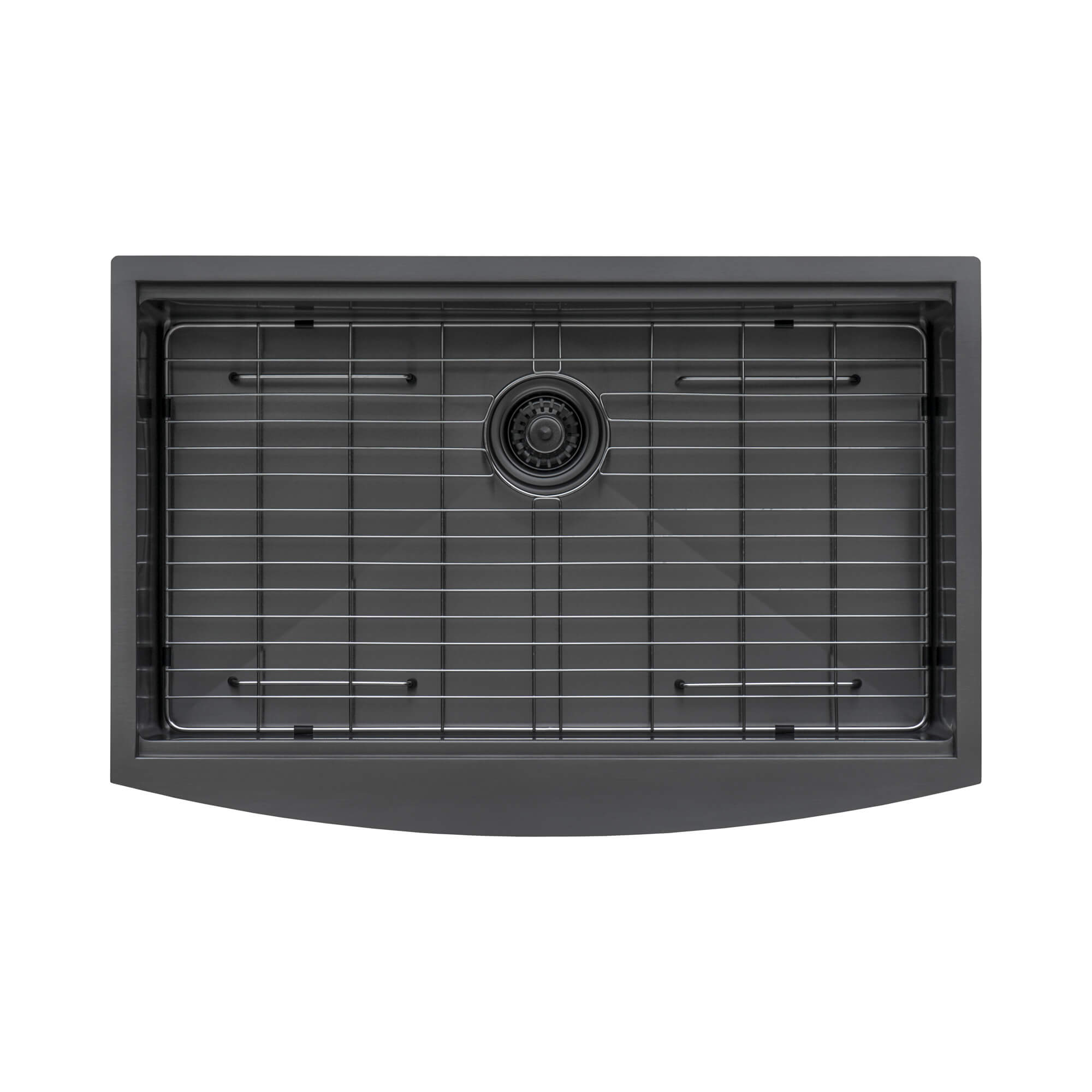 Ruvati Monaco — Tarja Farmhouse de Cocina en Acero Inoxidable — Negro Gunmetal — 4