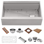 Ruvati Dual-Tier — Tarja Farmhouse de Cocina en Acero Inoxidable — Acero Inoxidable — 2