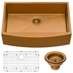 Ruvati Terraza — Tarja Farmhouse de Cocina en Acero Inoxidable — Cobre — 1