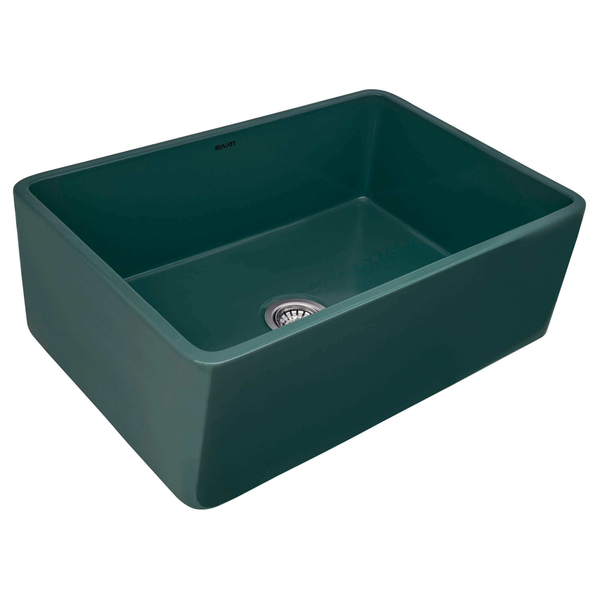 Ruvati Fiamma — Tarja Farmhouse de Cocina de 30 x 20 pulg en Fireclay — Verde Esmeralda — 3