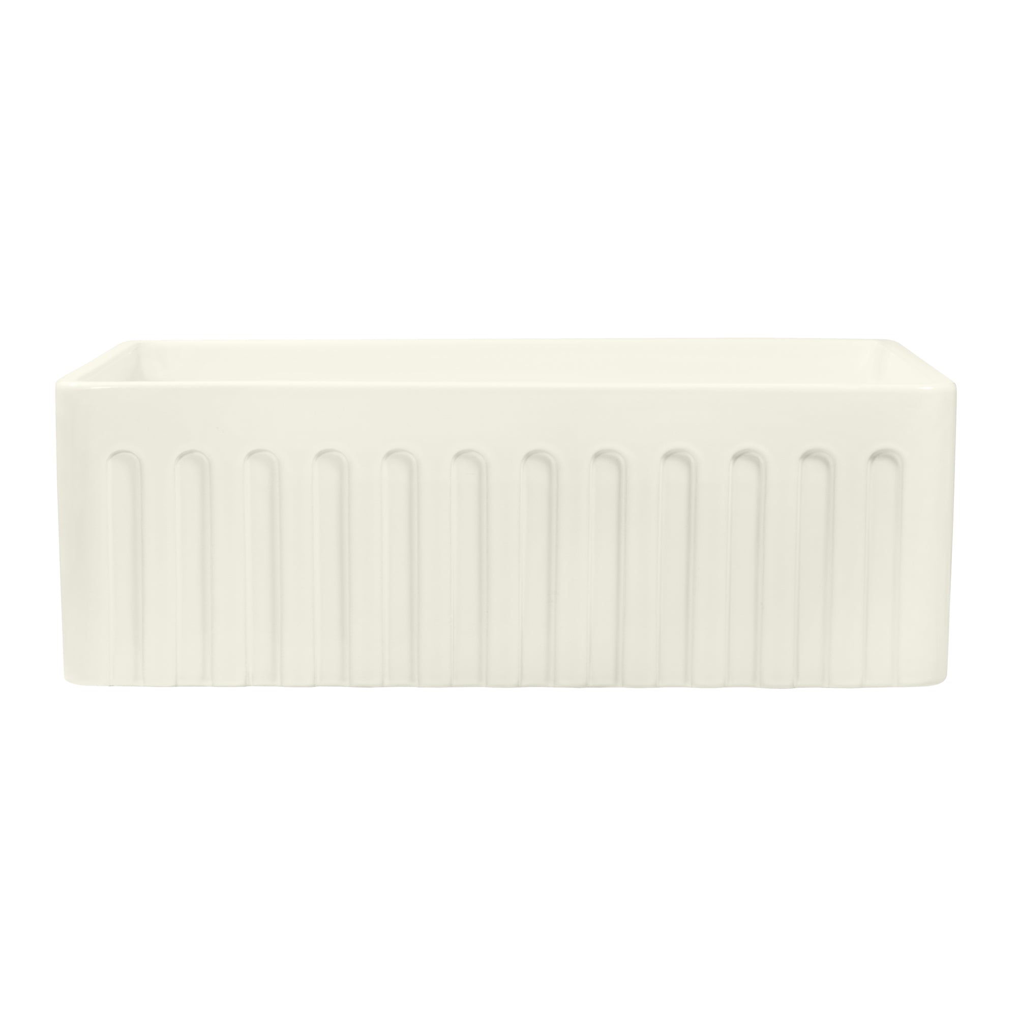 Ruvati Fiamma — Tarja Farmhouse de Cocina de 33 x 20 pulg en Fireclay — Crema Biscuit — 3