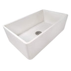 Ruvati Fiamma — Tarja Farmhouse de Cocina de 33 x 20 pulg en Fireclay — Blanco Craquelado — 3
