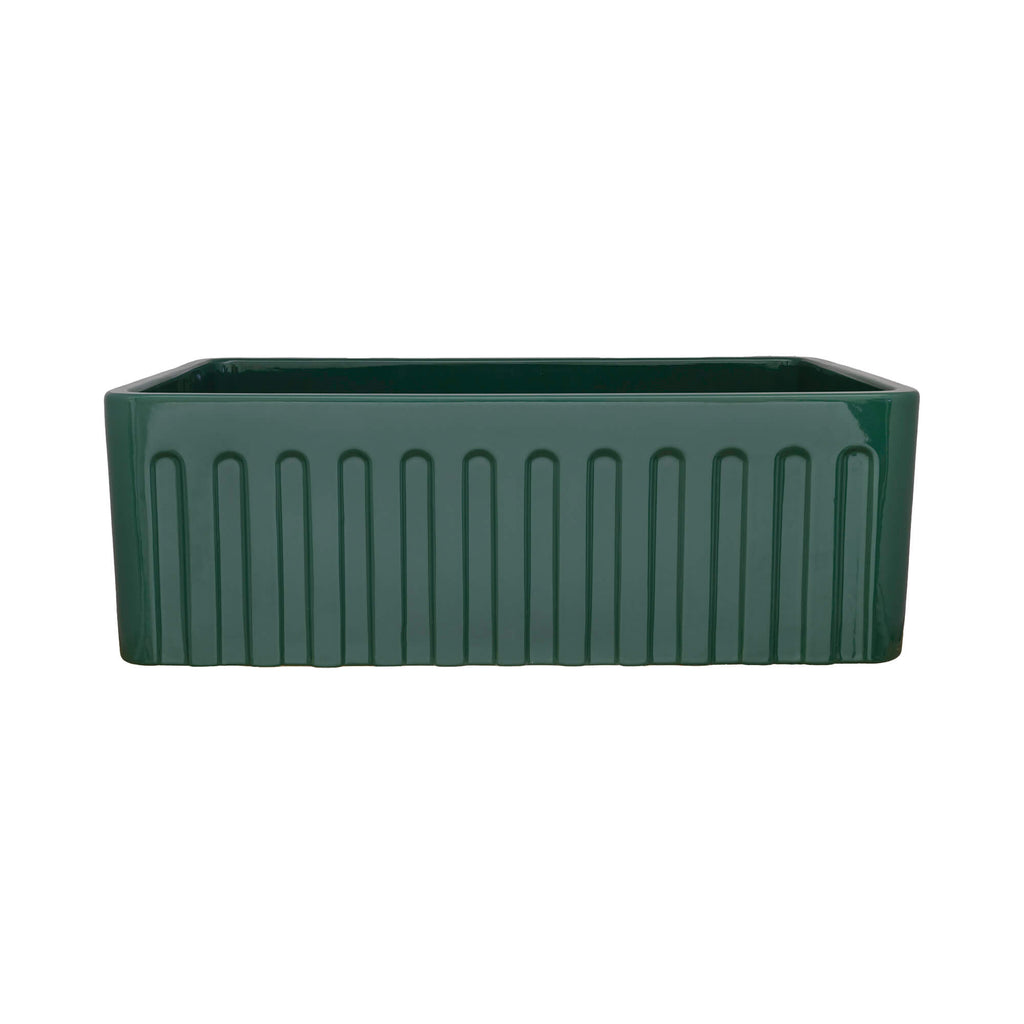 Ruvati Fiamma — Tarja Farmhouse de Cocina de 33 x 20 pulg en Fireclay — Verde Esmeralda — 2