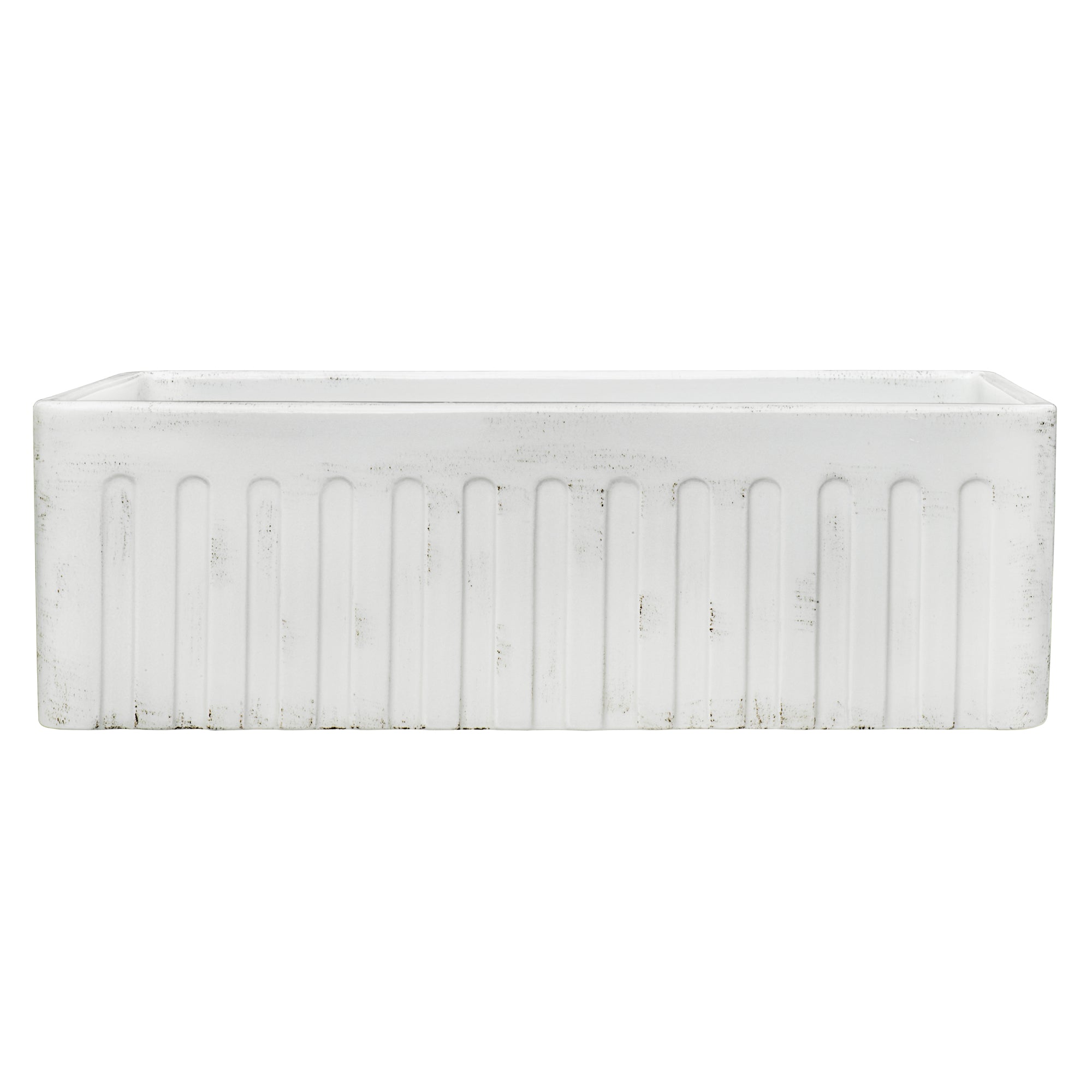 Ruvati Fiamma — Tarja Farmhouse de Cocina de 33 x 20 pulg en Fireclay — Blanco Envejecido — 2