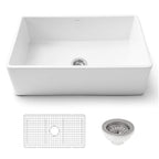 Ruvati Fiamma — Tarja Farmhouse de Cocina de 33 x 20 pulg en Fireclay — Blanco — 2