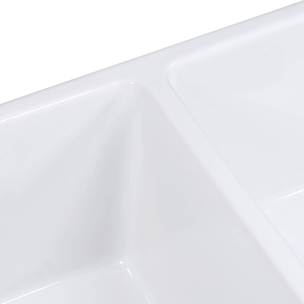 Ruvati Fiamma — Tarja Farmhouse de Cocina de 33 x 18 pulg en Fireclay — Blanco — 3